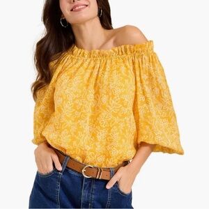 ESCAPADA Yellow Print Top